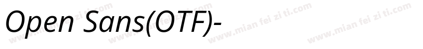 Open Sans(OTF)字体转换